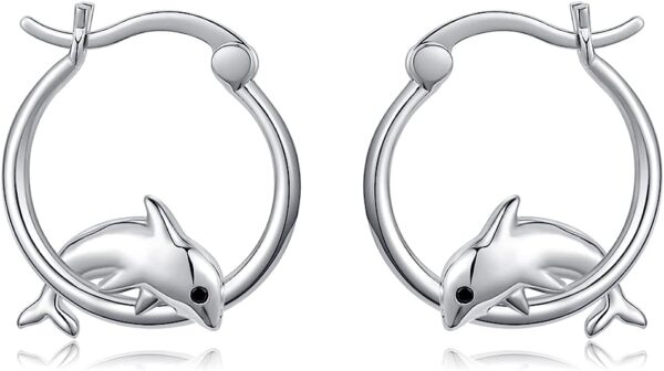 Hypoallergenic Dolphin Hoop Earrings