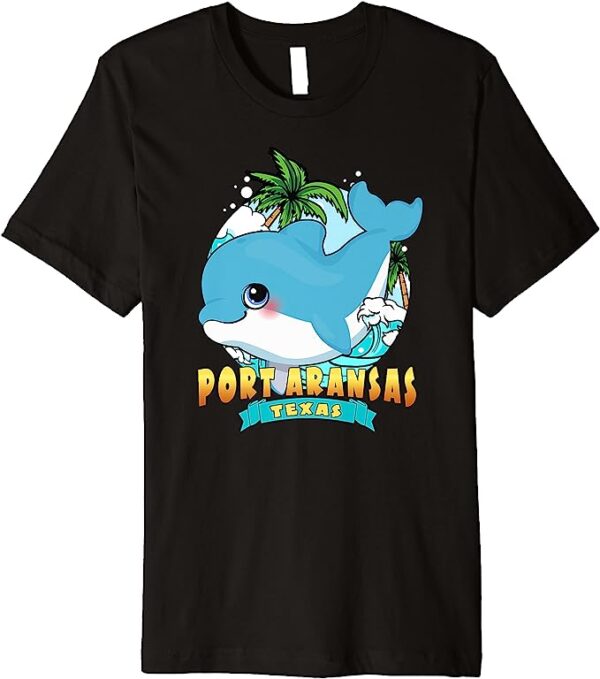 Port Aransas Texas Cute Baby Dolphin T-Shirt