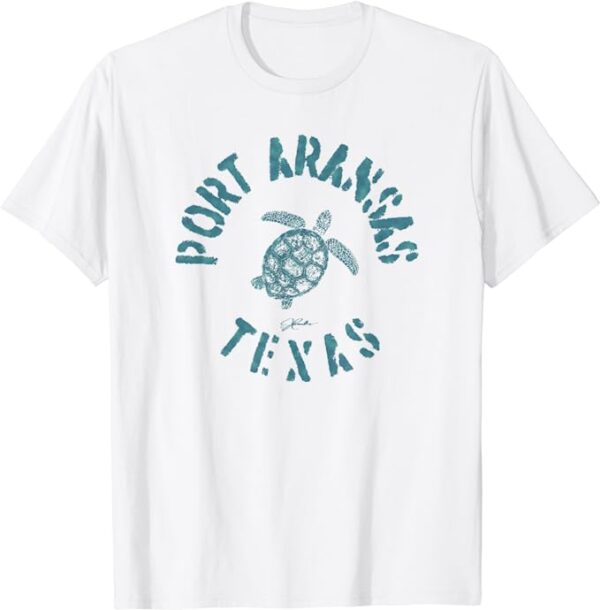Port Aransas Texas Stencil Sea Turtle T-Shirt