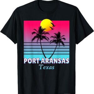 Port Aransas Texas Sunset Seagulls T-Shirt