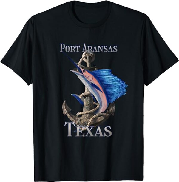 Port Aransas Texas Swordfish Marlin Ocean Anchor T-Shirt