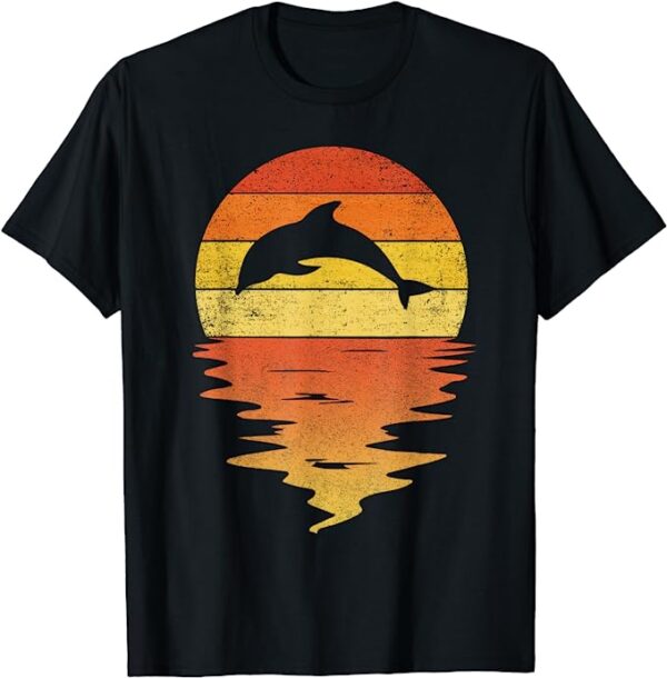 Sunset Dolphin Zookeeper Vintage 70s T-Shirt